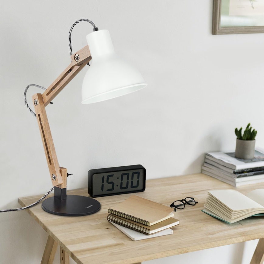 Lampă de masă 1xE27/40W/230V albă/neagră