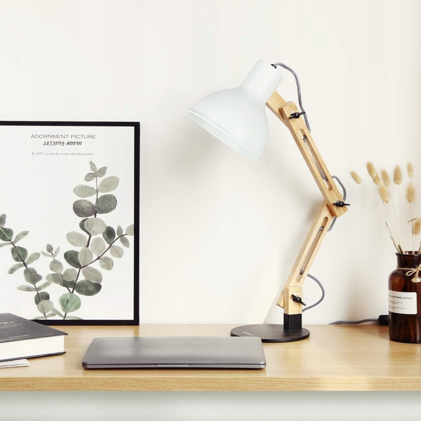 Lampă de masă 1xE27/40W/230V albă/neagră