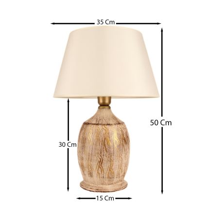 Lampă de masă 1xE27/40W/230V auriu