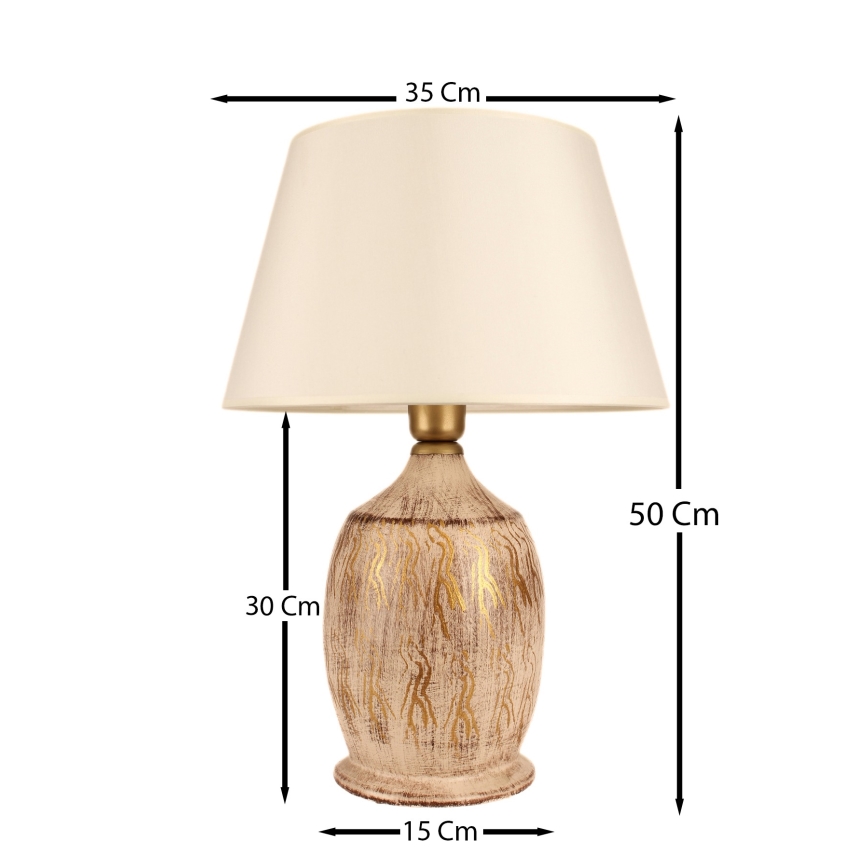 Lampă de masă 1xE27/40W/230V auriu