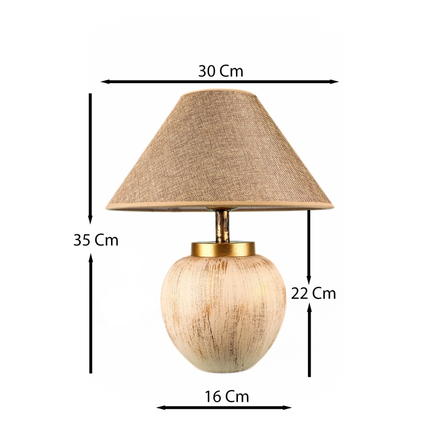 Lampă de masă 1xE27/40W/230V bej