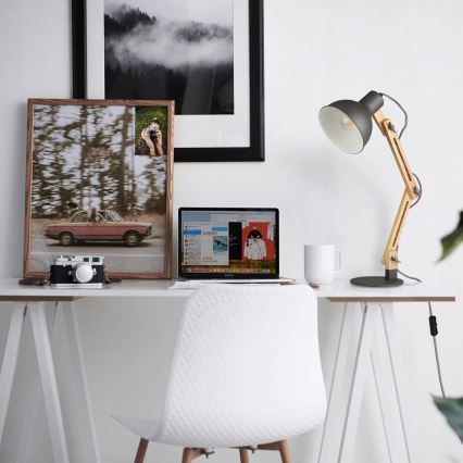 Lampă de masă 1xE27/40W/230V gri