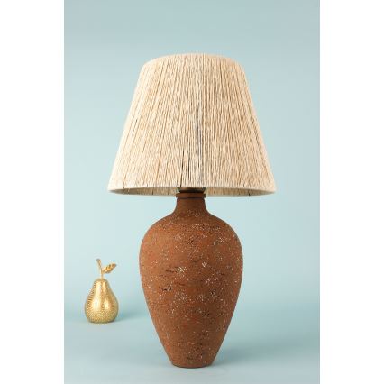 Lampă de masă 1xE27/40W/230V maro/crem