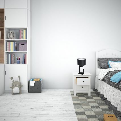 Lampă de masă 1xE27/60W/230V 45 cm neagră/albă