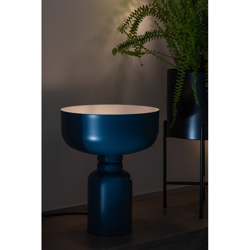 Lampă masă ABEL 1xE27/11W/230V albastră