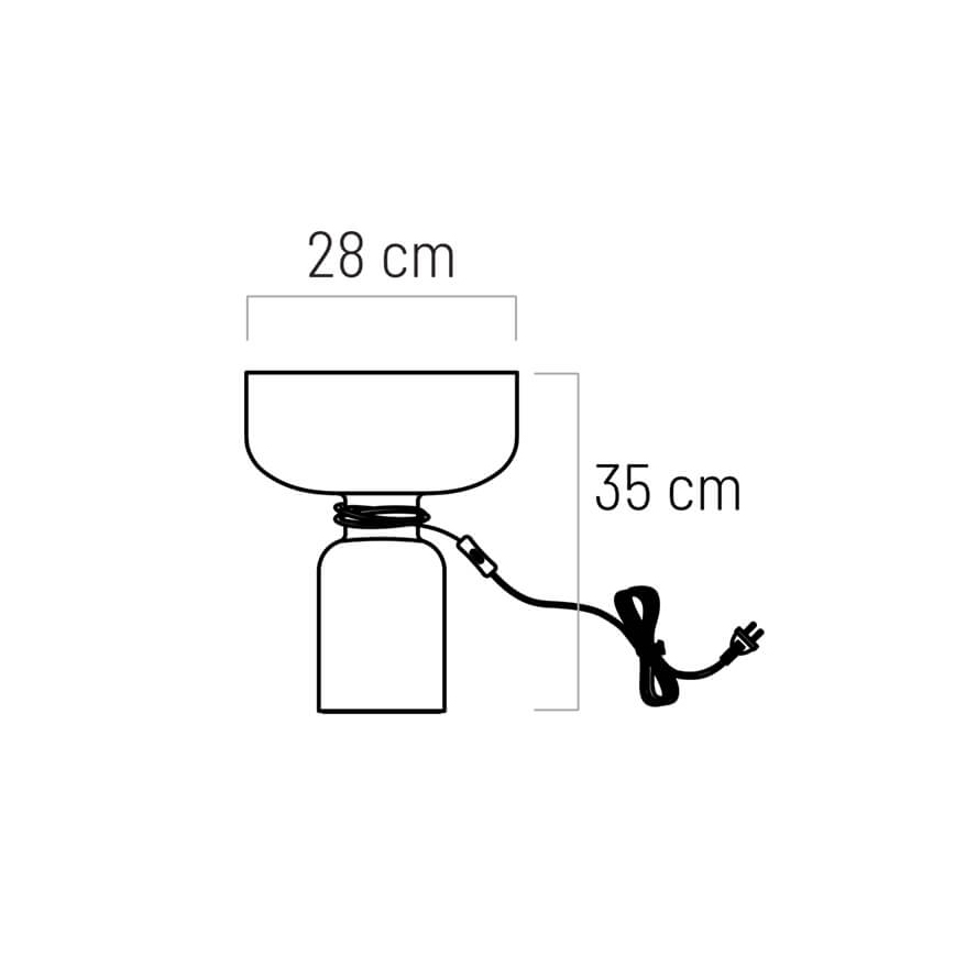 Lampă masă ABEL 1xE27/11W/230V albastră