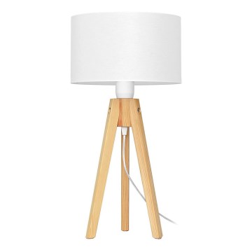 Lampă de masă ALBA 1xE27/15W/230V alb/pin