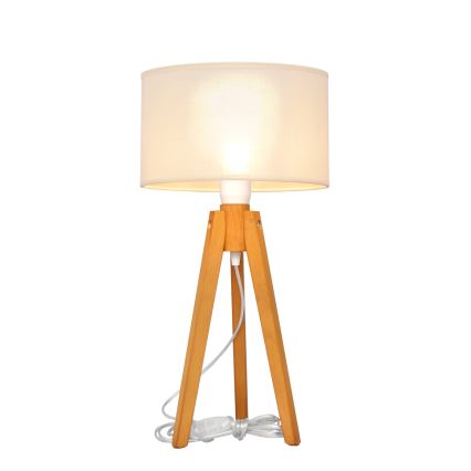 Lampă de masă ALBA 1xE27/15W/230V crem/stejar