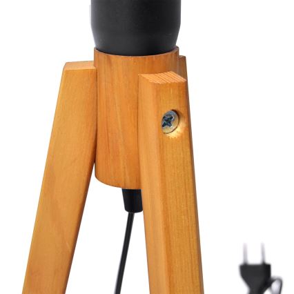 Lampă de masă ALBA 1xE27/15W/230V negru/auriu/stejar