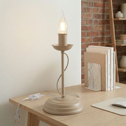 Lampă de masă ANTON 1xE14/60W/230V bej
