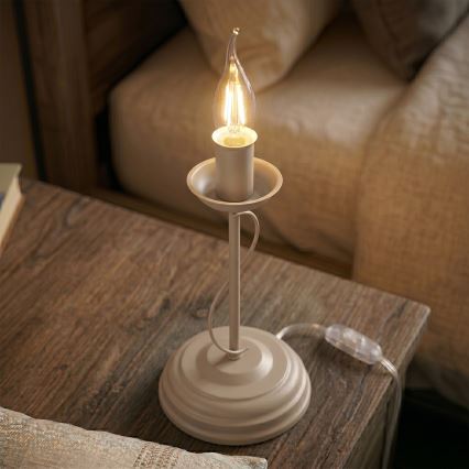 Lampă de masă ANTON 1xE14/60W/230V bej