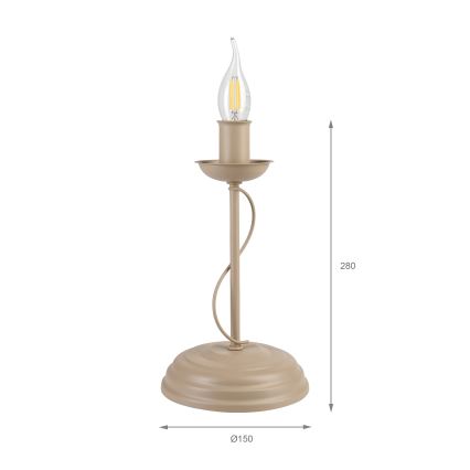 Lampă de masă ANTON 1xE14/60W/230V bej
