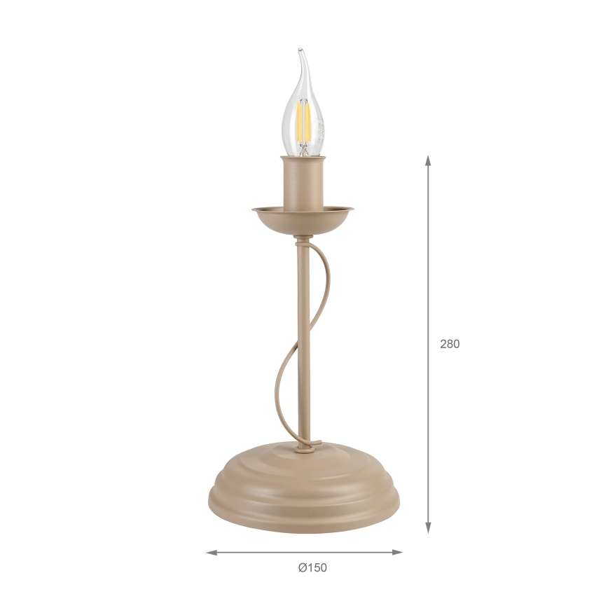 Lampă de masă ANTON 1xE14/60W/230V bej