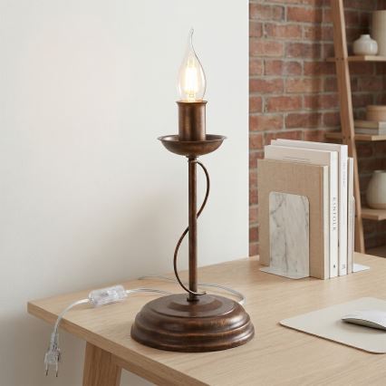Lampă de masă ANTON 1xE14/60W/230V bronz