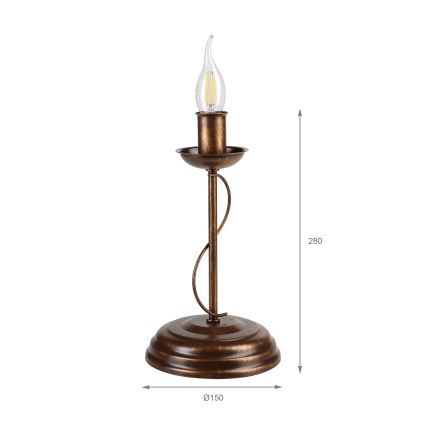 Lampă de masă ANTON 1xE14/60W/230V bronz