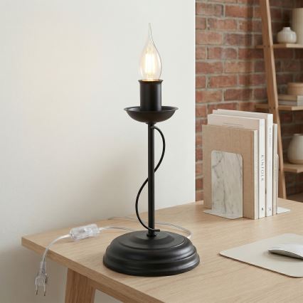 Lampă de masă ANTON 1xE14/60W/230V neagră