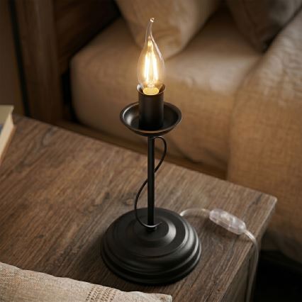 Lampă de masă ANTON 1xE14/60W/230V neagră