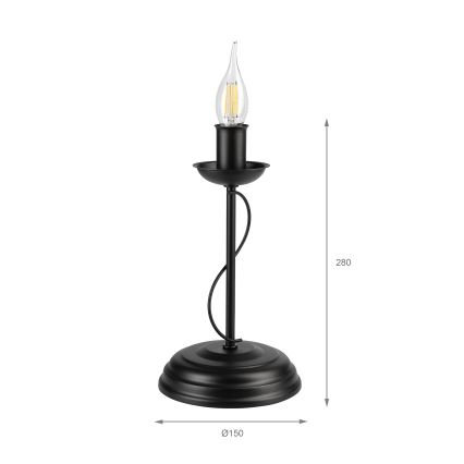 Lampă de masă ANTON 1xE14/60W/230V neagră