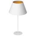 Lampă de masă ARDEN 1xE27/60W/230V d. 30 cm albă/aurie
