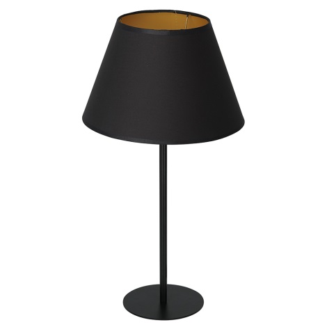 Lampă de masă ARDEN 1xE27/60W/230V d. 30 cm neagră/aurie