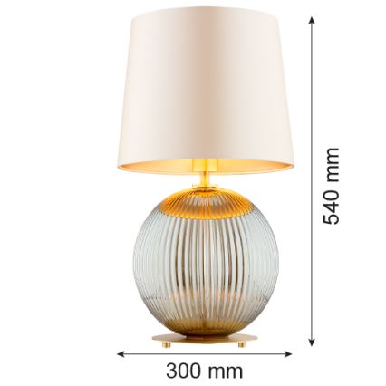 Lampă de masă Argon 8530 HAMILTON 1xE27/15W/230V crem/gri