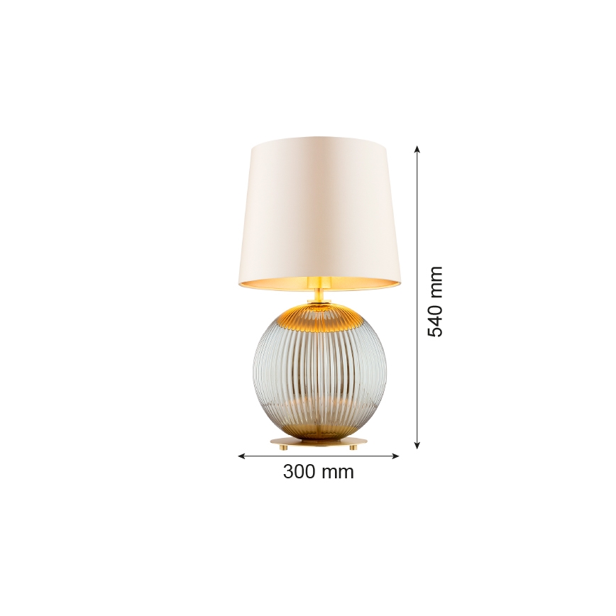 Lampă de masă Argon 8530 HAMILTON 1xE27/15W/230V crem/gri