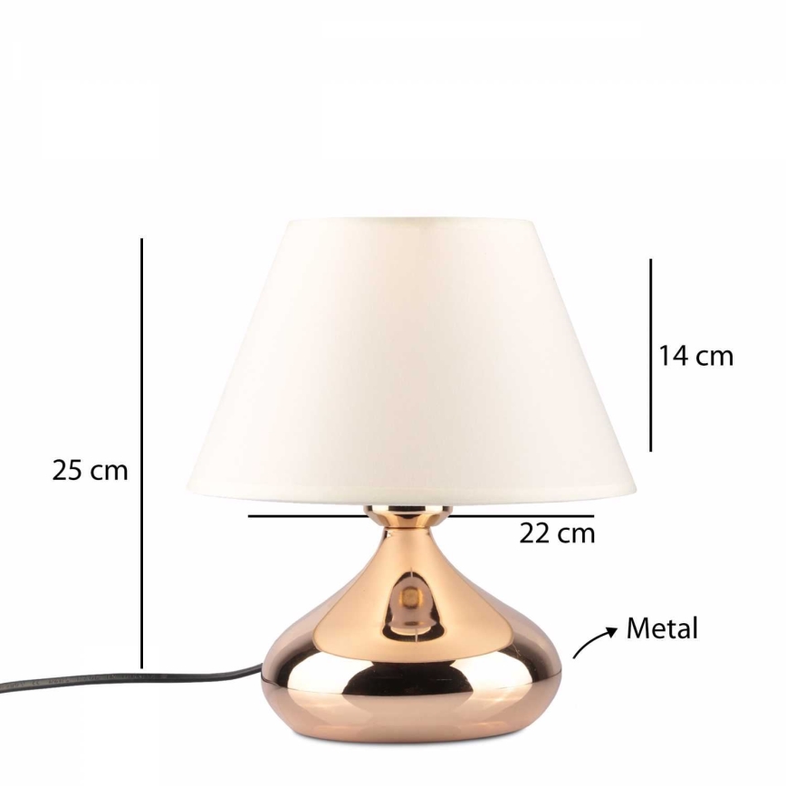 Lampă de masă ASPARAGUS 1xE27/40W/230V, finisaj cupru