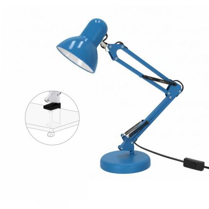 Lampă de masă AURIQ 1xE27/60W/230V albastră