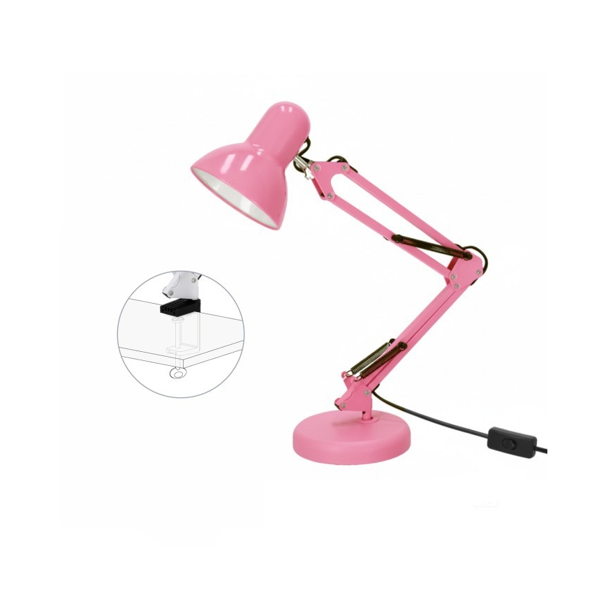 Lampă de masă AURIQ 1xE27/60W/230V roz