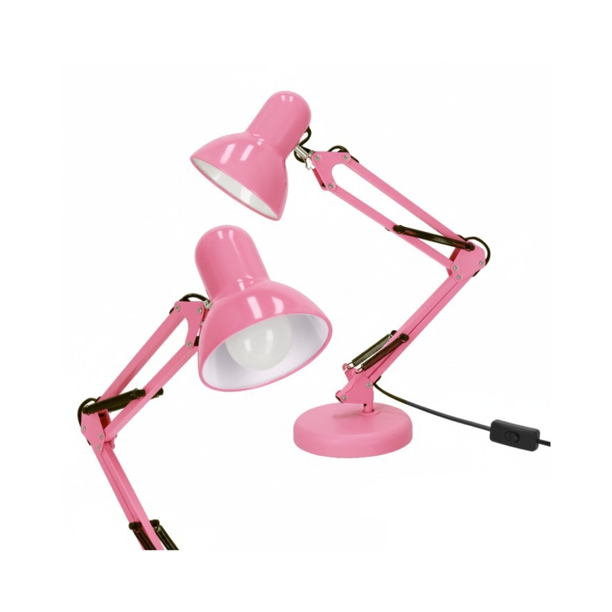 Lampă de masă AURIQ 1xE27/60W/230V roz
