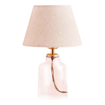 Lampă de masă AYD 1xE27/40W/230V crem/transparentă