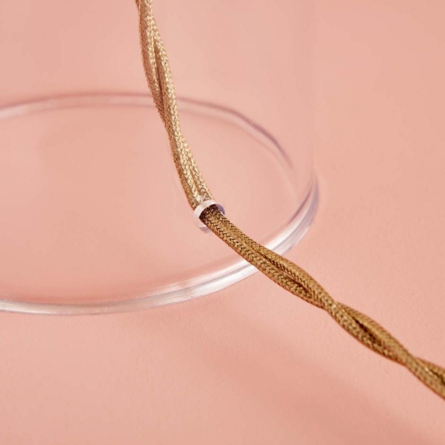 Lampă de masă AYD 1xE27/40W/230V crem/transparentă