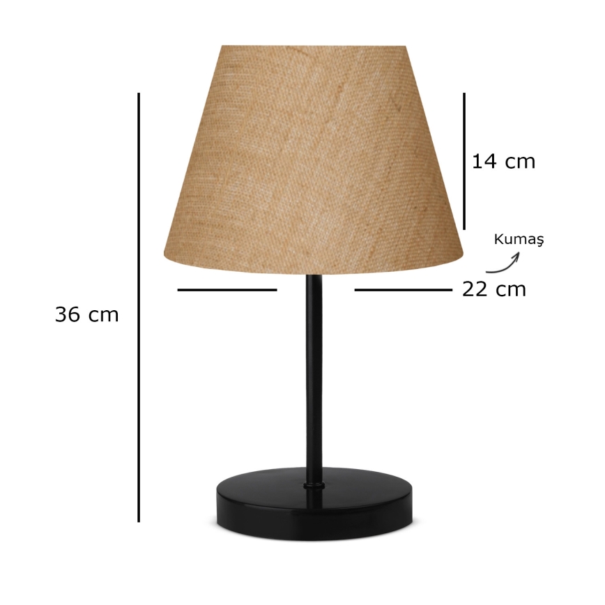 Lampă de masă AYD 1xE27/40W/230V maro/negru