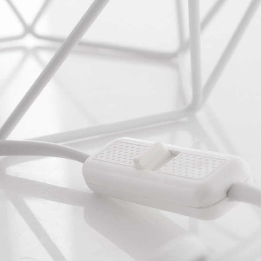 Lampa de masa BASKET 1xE27/60W/230V alb