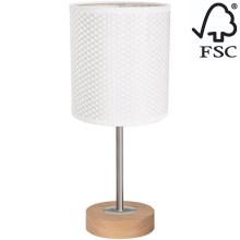 Lampă de masă BENITA 1xE27/60W/230V stejar – certificat FSC