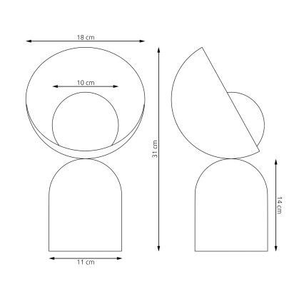Lampă de masă BOTO 1xG9/8W/230V gri