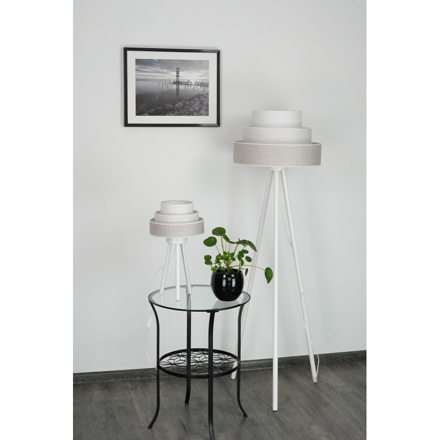 Lampă de masă Brilagi ALASKA LUNETA 1xE27/15W/230V gri/crem