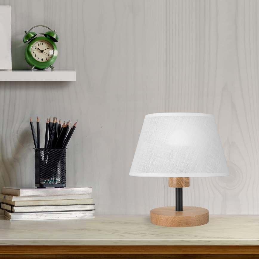 Lampă de masă Brilagi ANTHONY 1xE14/40W/230V stejar/alb