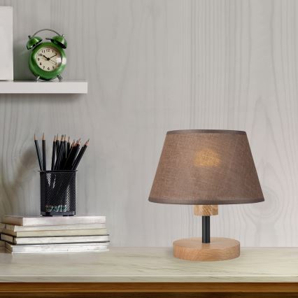 Lampă de masă Brilagi ANTHONY 1xE14/40W/230V stejar/maro