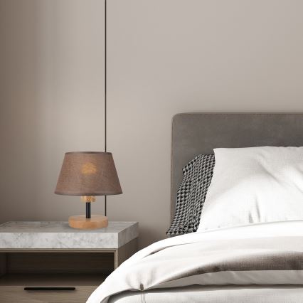 Lampă de masă Brilagi ANTHONY 1xE14/40W/230V stejar/maro