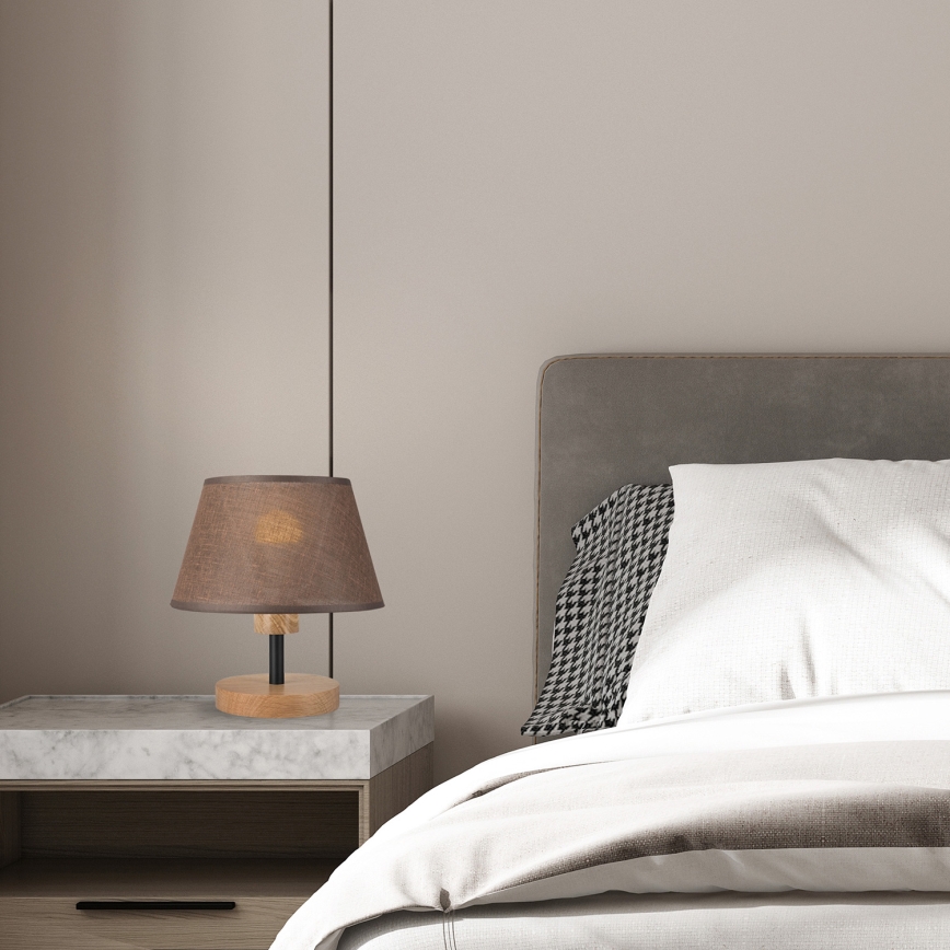 Lampă de masă Brilagi ANTHONY 1xE14/40W/230V stejar/maro