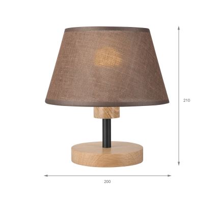 Lampă de masă Brilagi ANTHONY 1xE14/40W/230V stejar/maro
