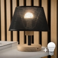 Lampă de masă BRILAGI ANTHONY 1xE14/40W/230V stejar/negru