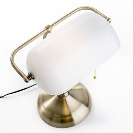 Lampă de masă Brilagi BANK OFFICE 1xE27/60W/230V alamă/alb