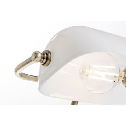 Lampă de masă Brilagi BANK OFFICE 1xE27/60W/230V alamă/alb