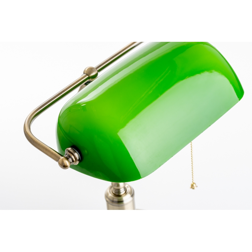 Lampă de masă Brilagi BANK OFFICE 1xE27/60W/230V alamă/verde
