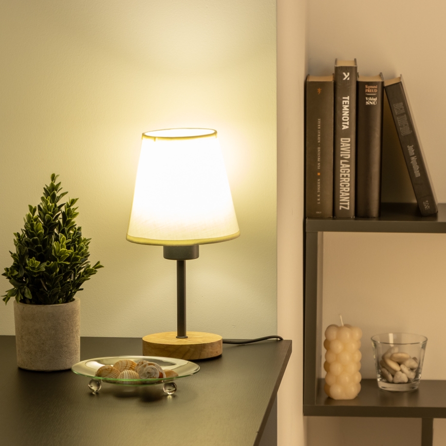 Lampă de masă Brilagi NUBILA WOOD 1xE27/25W/230V stejar/crem