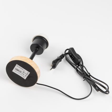 Lampă de masă Brilagi NUBILA WOOD 1xE27/25W/230V stejar/roșu
