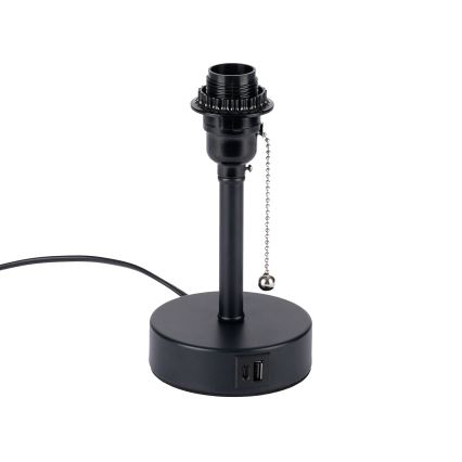 Lampă de masă Brilagi TABLON cu port USB, 1xE27/25W/230V, negru/bej