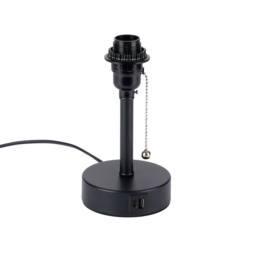 Lampă de masă Brilagi TABLON cu port USB, 1xE27/25W/230V, negru/bej